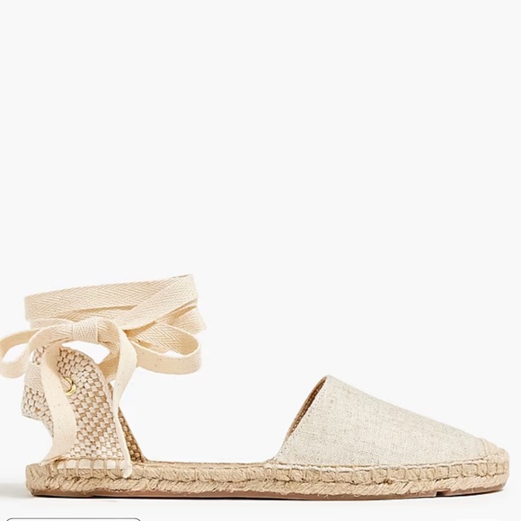 NWOB, J Crew D'Orsay lace-up espadrilles, size 7.5 - Picture 2 of 5